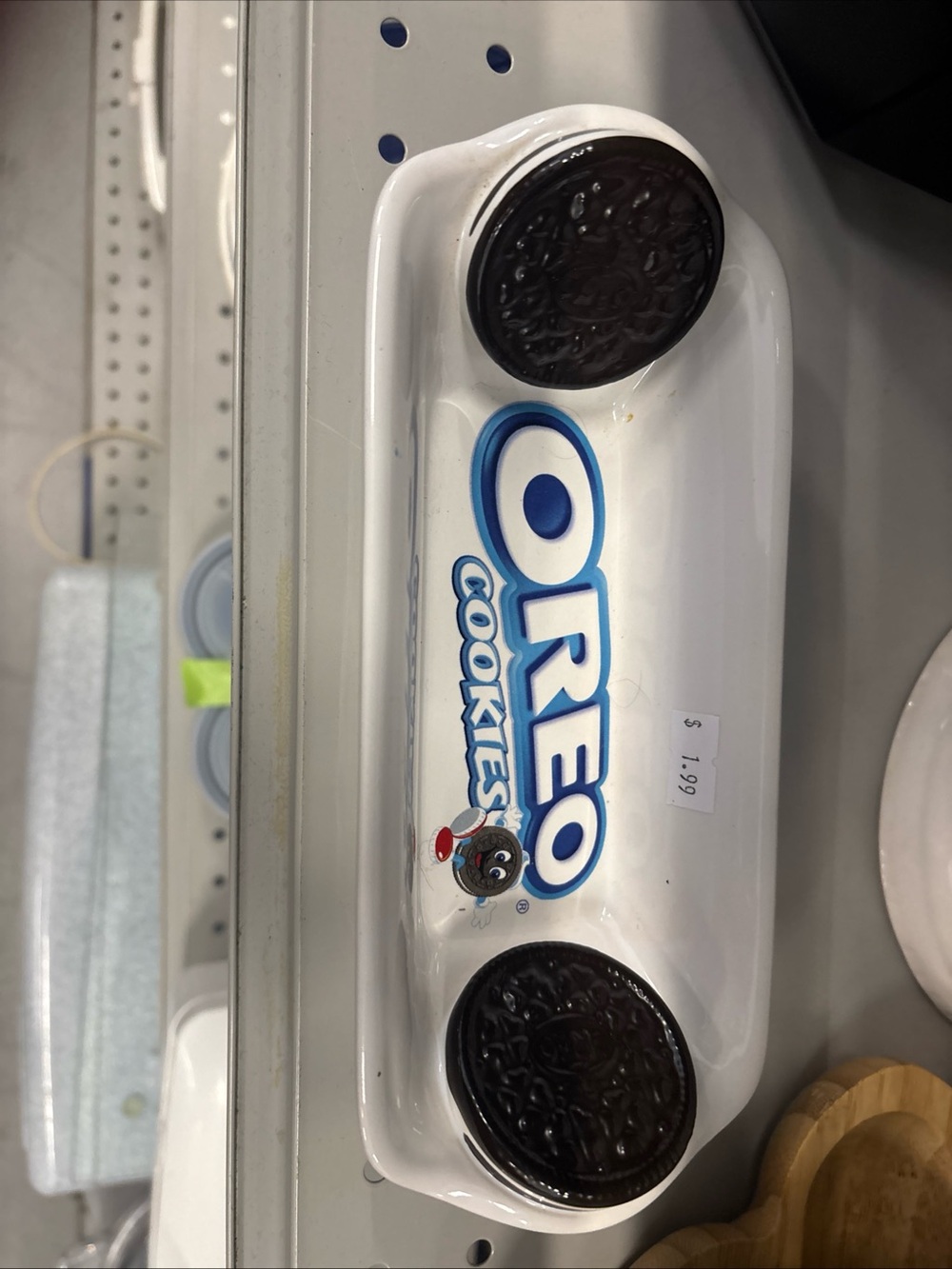 OREO Ceramic Cookie Serving Tray in White with Black Oreo Details